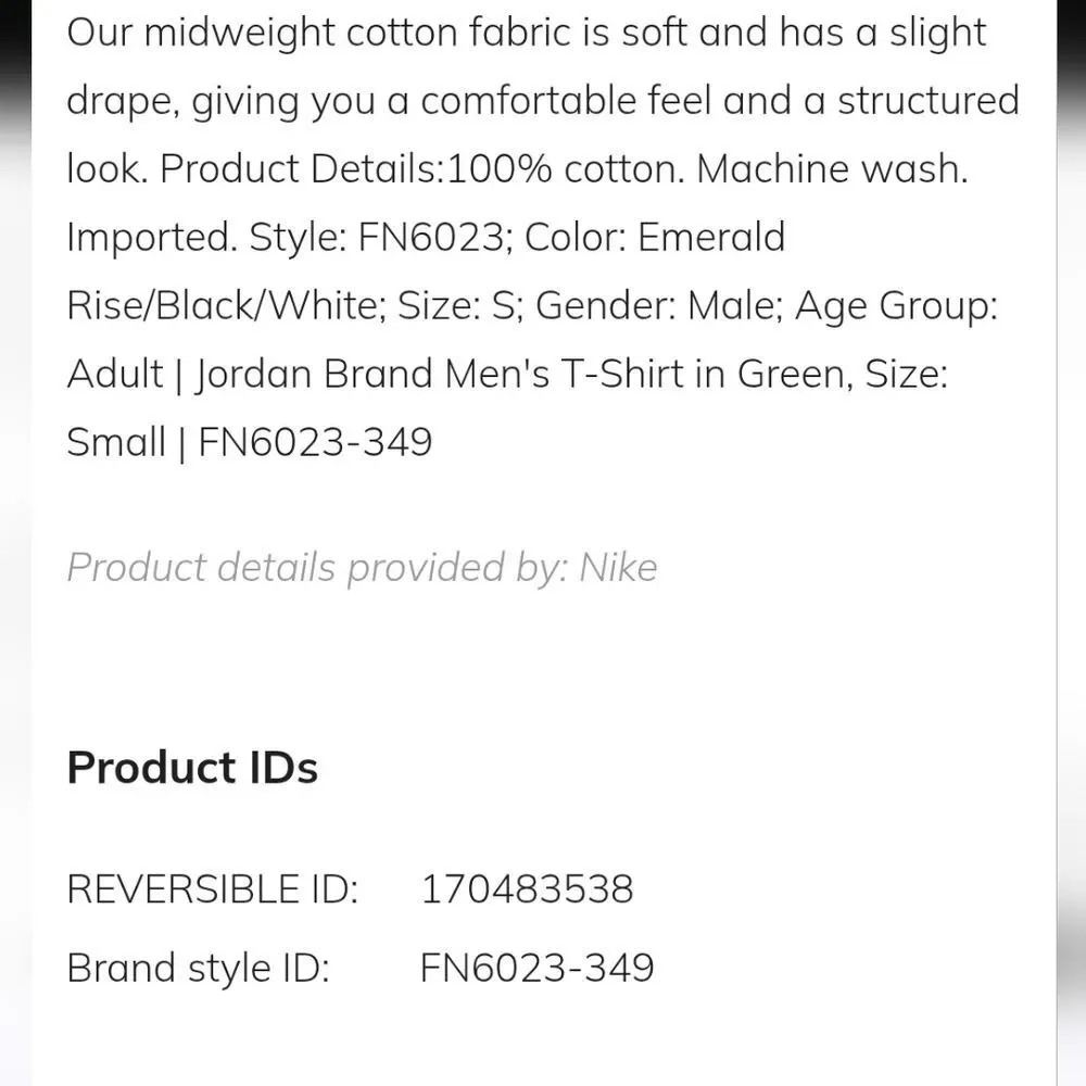 Jordan Flight Crewneck T-Shirt- Green‎